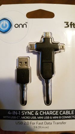 Onn 4 in 1 sync & charge cable