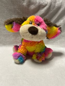 Dan Dee Collectors Choice Animated Dancing singing rainbow tie dye fur puppy toy