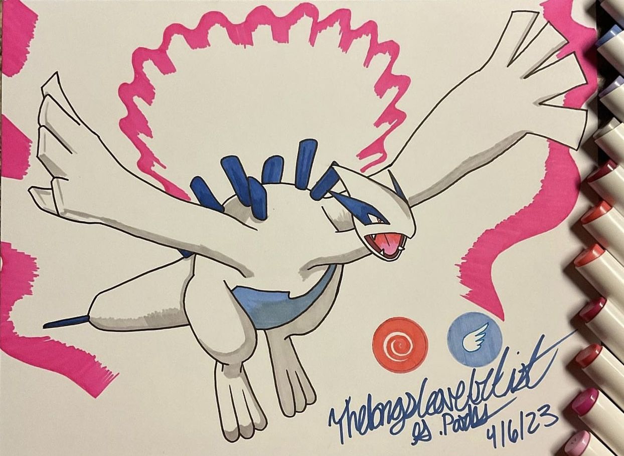 Lugia, shiny lugia, Shadow Lugia Artwork