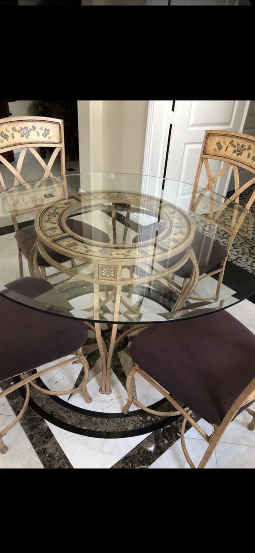 Antique Kitchen dining table with four chairs
