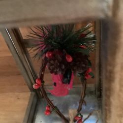 2 Metal Lantern Decorations With Glass Candles Holder Suitable Outdoor/indoor For Porch,  Patio ,Garden, Balcony. Base: 6.5” (Same On All Four Sides) 