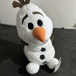 Disney Store weighted Olaf plush toy New 