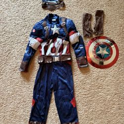Disney Store Marvel Avengers Captain America Deluxe Costume Boys 7/8