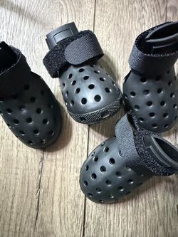Black Rubber Dog Boots Set of 4