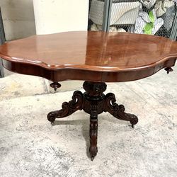 Antique Louis Philippe 1880’s Mahogany Table 