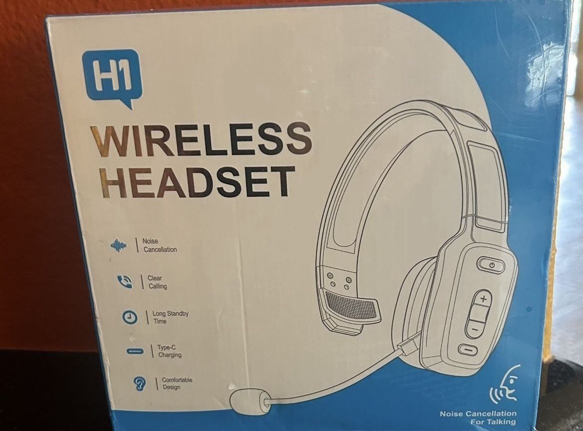 New H1 Wireless Headset. Noise Cancellation For Talking. Bluetooth 