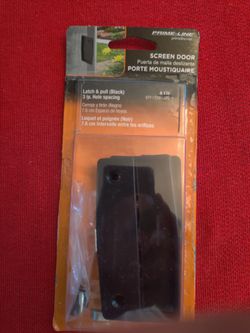Prime Line a139. Black Plastic Mortise Style Screen Door Latch and Pull,