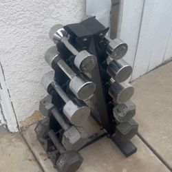 5-15lbs Dumbbell Set With Rack