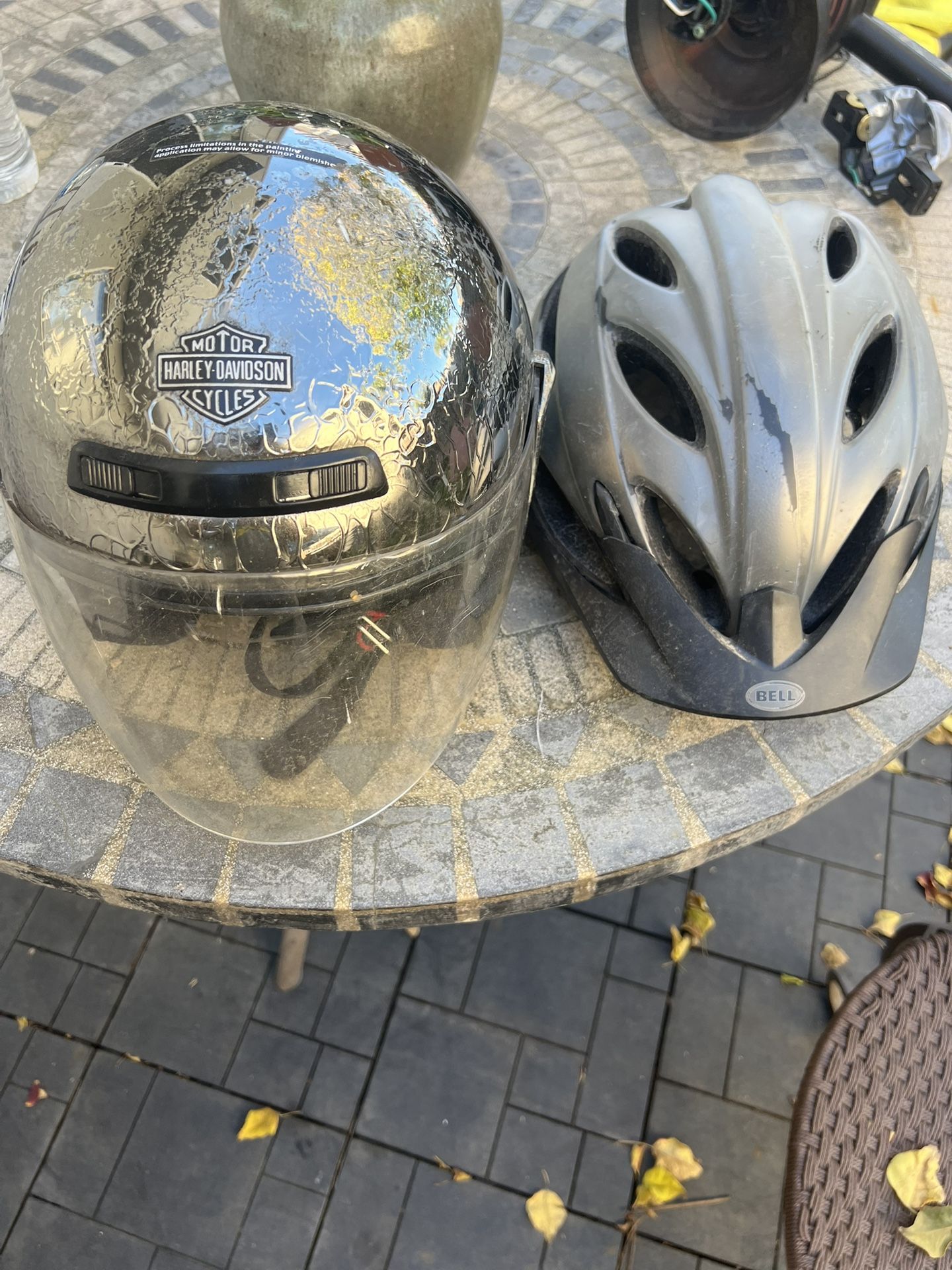 Small Harley Davidson, Helmet And Bike Helmet Free
