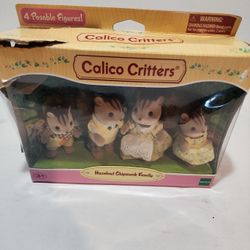 Calico Critters/sylvanian Families Hazelnut chipmunk Family Of  4
