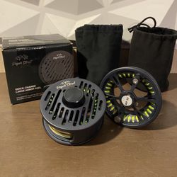 Paper Street Quick Change Large Arbor Fly Reel Pre-wound 4# and 5# spools 2 pack 