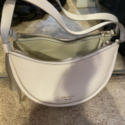 Kate Spade- White- Small Hobo Leather Bag