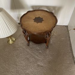 Antique Table With In Laid Top