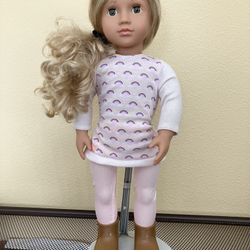 18” Doll With Cascading Curls