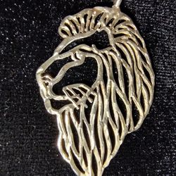 Real 925 Sterling Silver Lion Silhouette Pendant 5 Star Seller ⭐⭐⭐⭐⭐