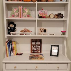 Vintage White Hutch And Dresser