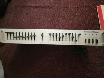 Parasound EQ f210s Silver Version, Stereo 10 Band Graphic Equalizer Eq, Vintage