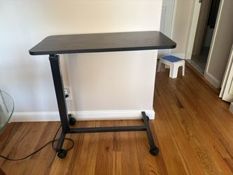 Drive Medical 13003 Non Tilt Top Overbed Table with Wheels, Chrome