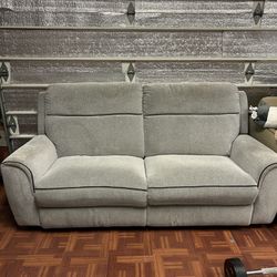 Grey two seat recliner couch