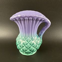 Vintage Govancroft Highland Ware Purple and Teal Thistle 4.5" Vase (Scotland)