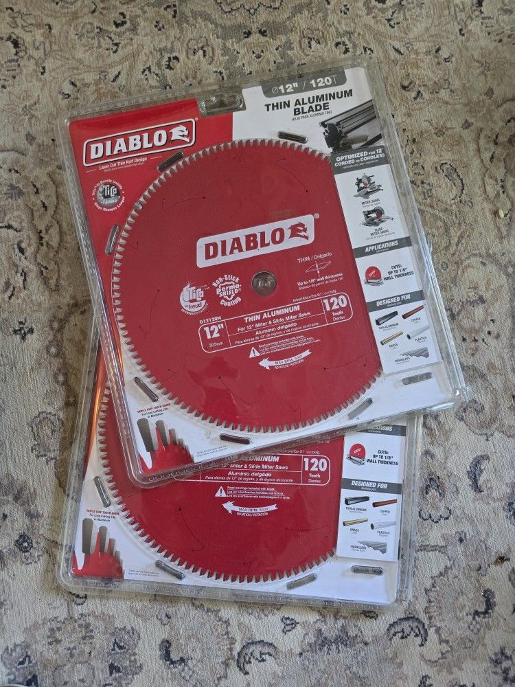 2- Diablo 12" Metal Chop Saw Blades