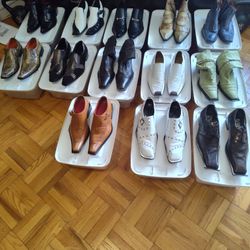 13 Pairs Of Men's Dress Shoes Size 9