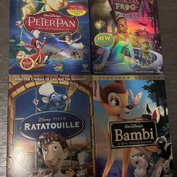 Set Of 4 Disney DVD Thumbnail