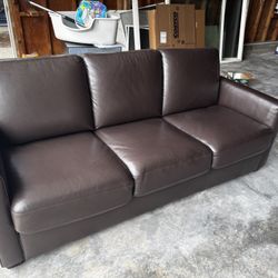 Lane Leather Queen Memory Foam Sleeper Sofa
