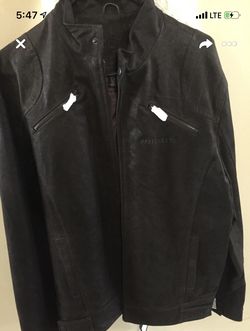 Leather jacket dark brown