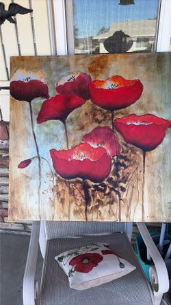Poppy Picture. 36”x36”