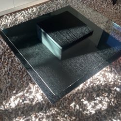 Glass Top Living Room Coffee Table 