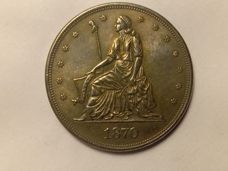 USA 1870 50 Cents Standart Seated Pattern Dollar Coin / Token