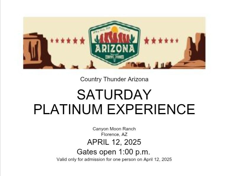 Saturday Platinum Country Thunder With RSVP Parking