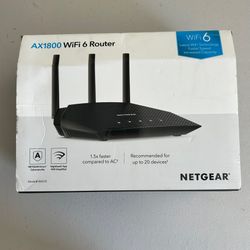 Netgear AX1800 WiFi 6 Router - Like New