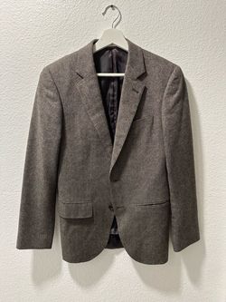 Club Monaco Grant Fit Herringbone Wool Blazer Marlane Italy 36R XS