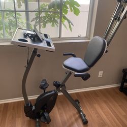 Wirk Folding Exercise Bike w/ Desk – Great Condition