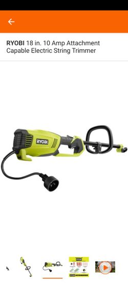 10 Amp Electric Attachment Capable String Trimmer - RYOBI Tools