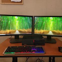 Office PC Setup With Table
