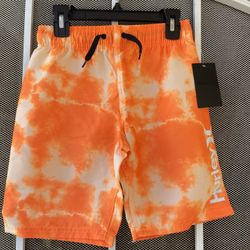 Hurley Orange Swim Trunks For Boys Size S