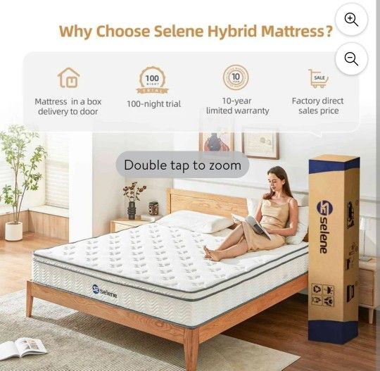 Queen Size Hybrid 10" Mattress In A Box .