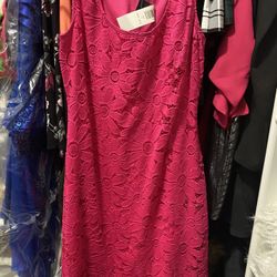 Fuchsia Lace dress 