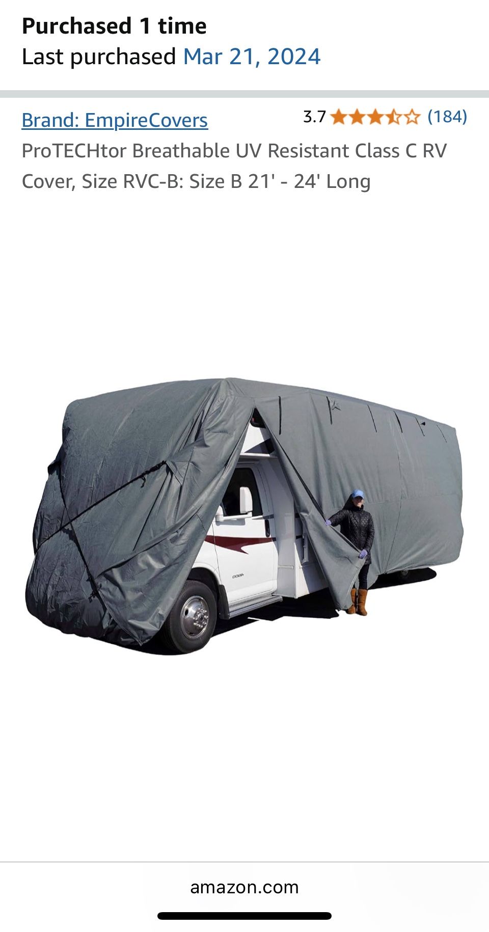 New RV Cover, Never Used!