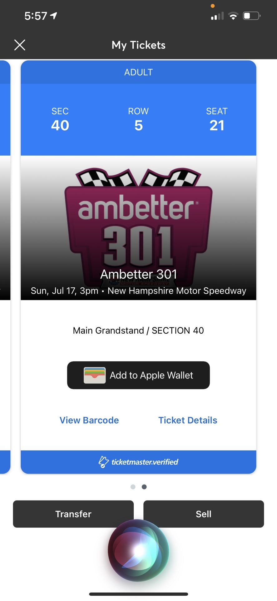 New Hampshire Motor Speedway Ambetter 301 Nascar Race
