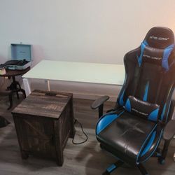 Bedroom Furniture Bundle Set (Desk, Nightstand, Gaming Chair 
