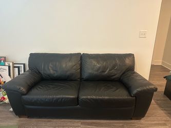 Black Leather Loveseat