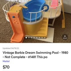 Barbie Pool Set Accessories 