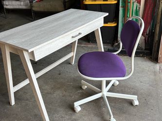 Desk and chair