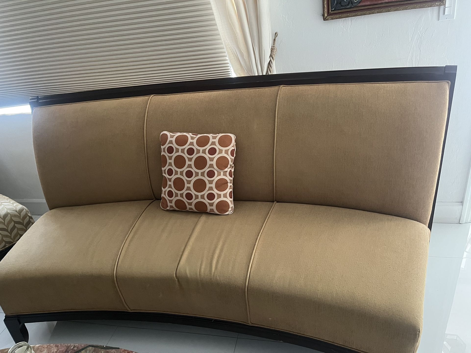 Wood And Cushion Couch