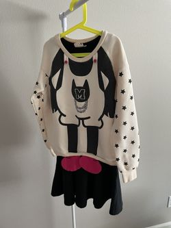 Womens A02 Toby Black 2 Piece Set Hoodie Dress Size S