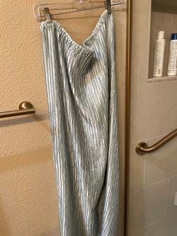 Shimmery George Couture light blue skirt